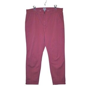 J. Crew Vintage Straight Chino Dark Pink Preppy Norm Core Pants Woman’s Size 32